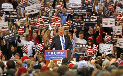 Tỷ phú Donald Trump nhận gần 4 triệu USD tài trợ tranh cử Tổng thống Mỹ - ảnh 1