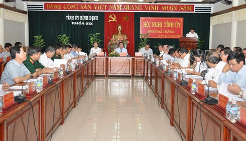 Bình Định: Bàn về chương trình hành động thực hiện NQ ĐH Đảng XII - ảnh 1