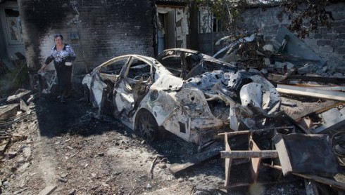 Pháo kích bắn phá Lugansk, 16 người bị thương - ảnh 1