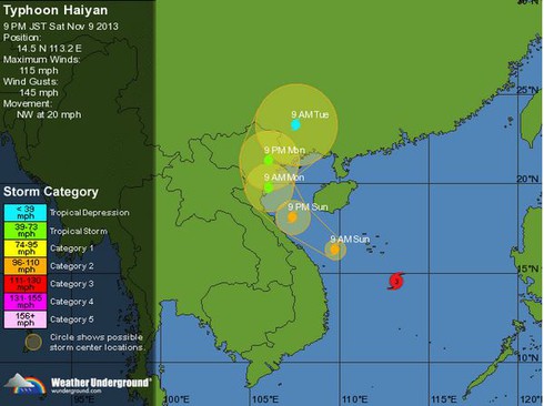 Tin bão số 14 (bão Haiyan) sắp tấn công Việt Nam: 1.200 người Philippines thiệt mạng - ảnh 5