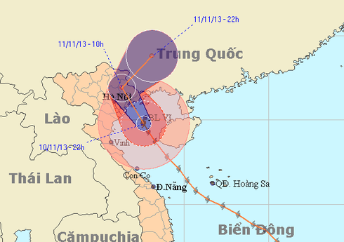 Khí tượng Nhật Bản: Bão Haiyan (bão số 14) ‘bẻ hướng', rời xa Việt Nam - ảnh 2