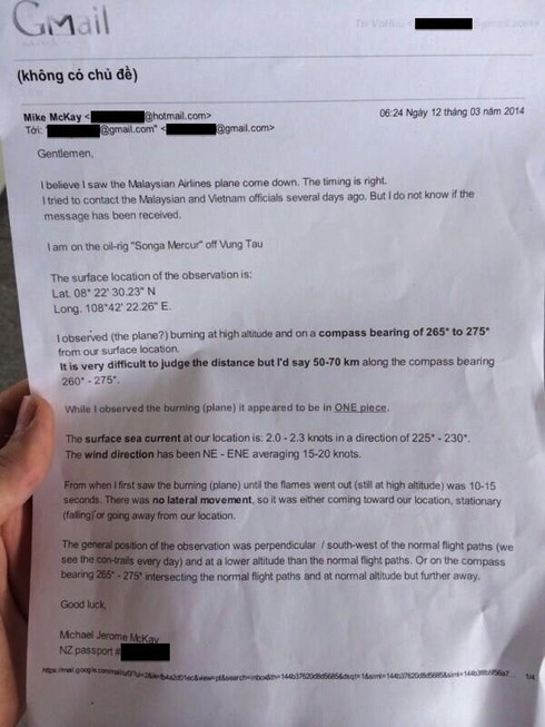 Công nhân giàn khoan Songa Mercur đã nhìn thấy máy bay Malaysia? - ảnh 2