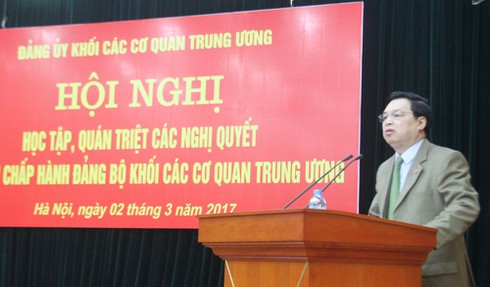 Đảng bộ Khối các cơ quan Trung ương quán triệt nghị quyết cho cán bộ chủ chốt - ảnh 1