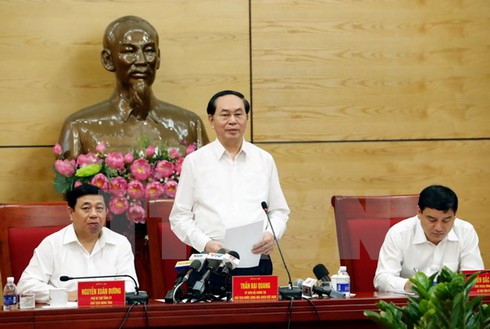 Chủ tịch nước làm việc với tỉnh ủy Nghệ An - ảnh 1