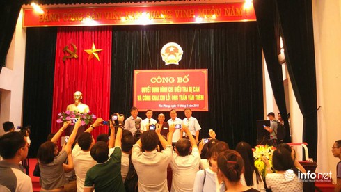 Công khai xin lỗi ông Trần Văn Thêm bị án tử hình oan - ảnh 1