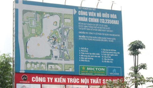 Hà Nội: Khởi công Công viên hồ điều hòa Nhân Chính trong tháng 8 - ảnh 1