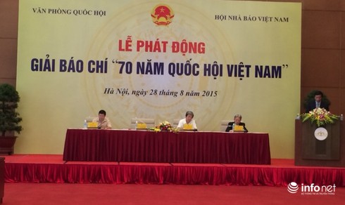 Lần đầu tiên phát động giải báo chí “70 năm Quốc hội Việt Nam” - ảnh 1