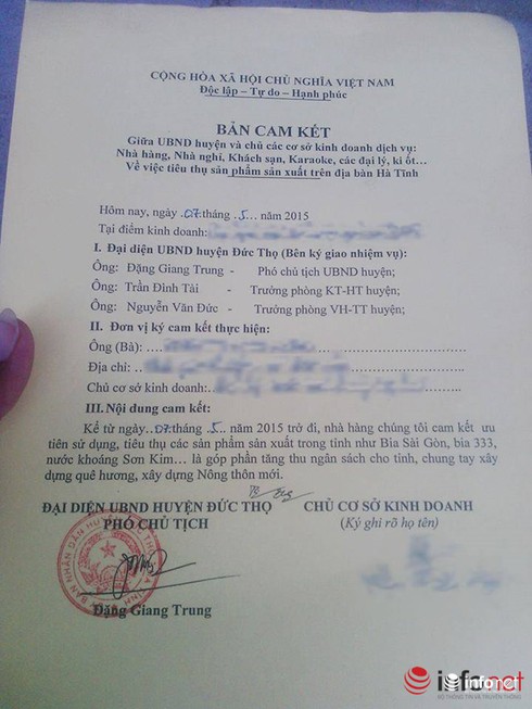 Bộ Công thương đề nghị Hà Tĩnh báo cáo vụ ép uống bia Sài Gòn - ảnh 1