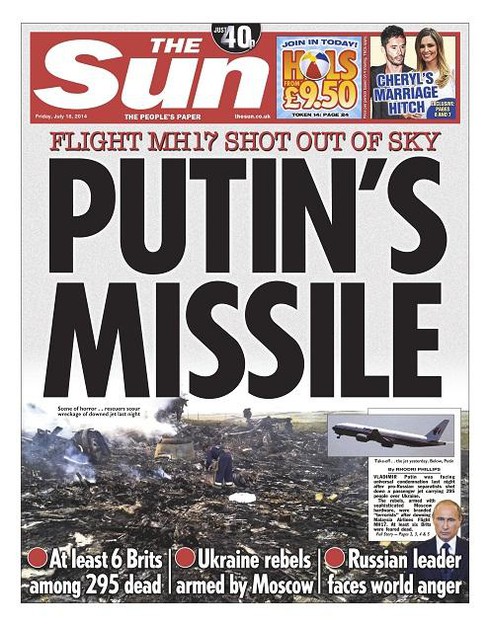 MH17: Báo chí phương Tây đồng loạt đổ lỗi cho Nga - ảnh 4