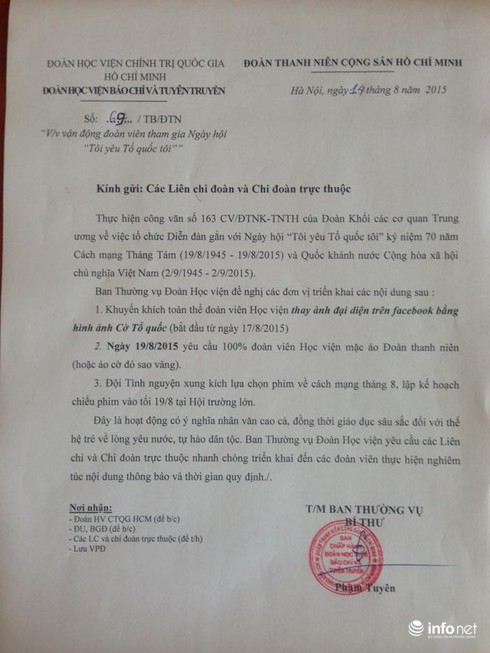 Yêu cầu sinh viên thay avatar cờ tổ quốc trên facebook: Nhà trường sửa sai - ảnh 2