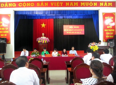 PGĐ Công an Hà Nội vận động bầu cử tại huyện Đan Phượng - ảnh 1