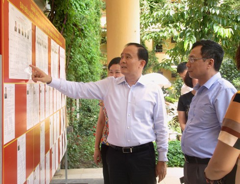 Hà Nội kiểm tra công tác chuẩn bị bầu cử tại quận Hai Bà Trưng - ảnh 1