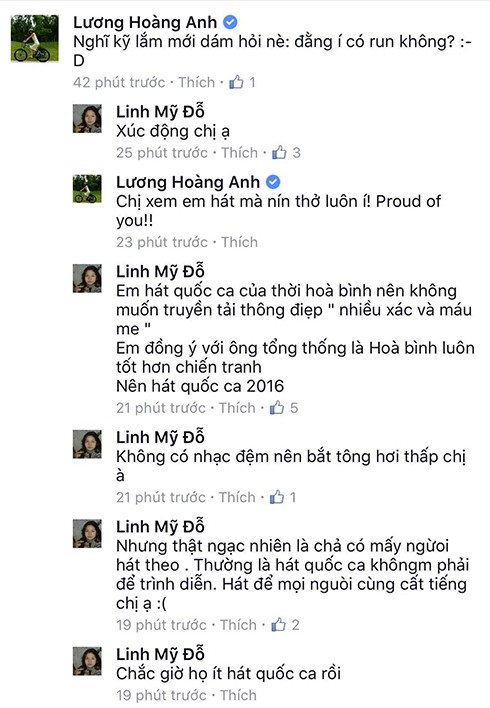 Ca sĩ Mỹ Linh nói gì khi bị chê hát Quốc ca chào đón Tổng thống Obama? - ảnh 2