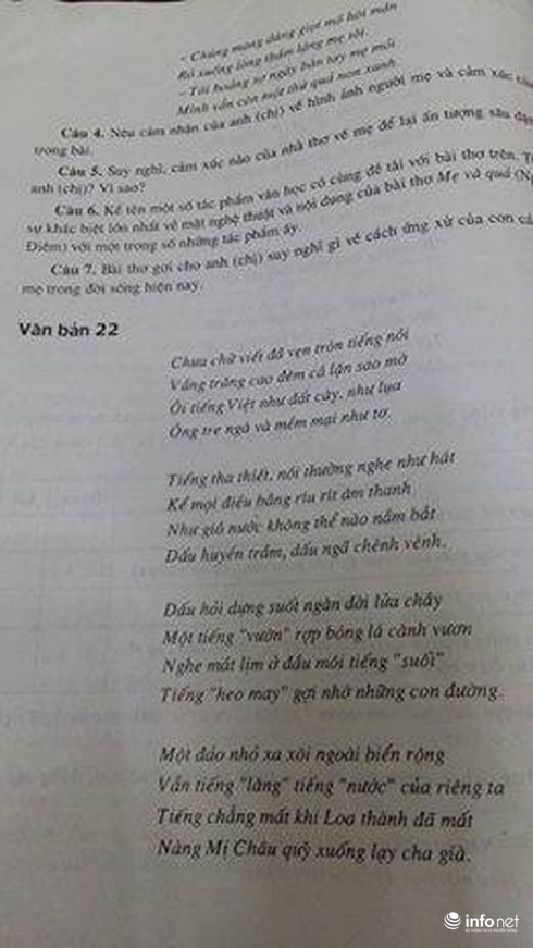 “Ôi tiếng Việt như bùn và như lụa” trong đề Văn khác với bản gốc? - ảnh 2