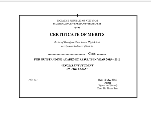 Thảm họa Tiếng Anh trong tờ giấy khen song ngữ - ảnh 2