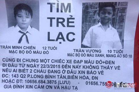 Gia đình tìm thấy 2 cháu bé mất tích ở gần cầu Sài Gòn - ảnh 1