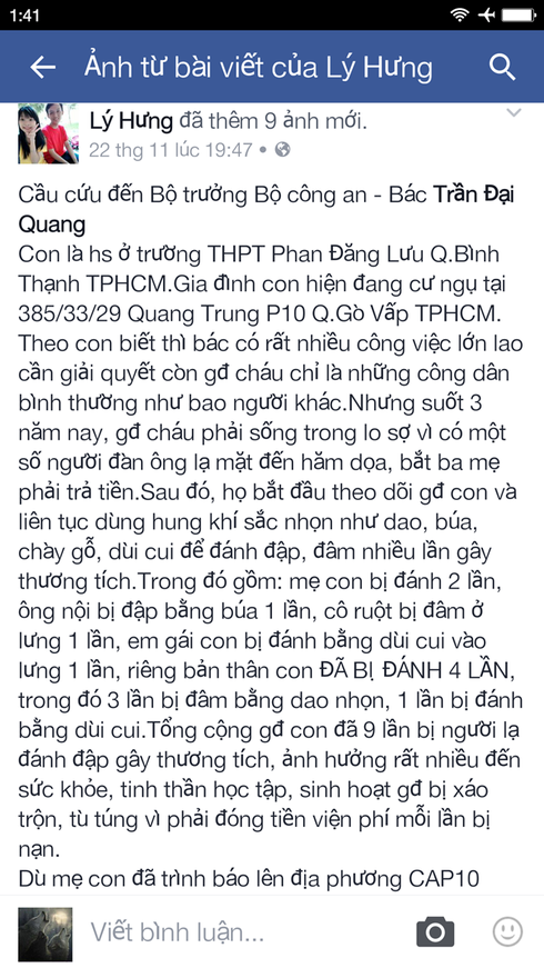 Truy tìm đối tượng liên quan tới vụ cầu cứu Bộ trưởng Bộ công an qua facebook - ảnh 3