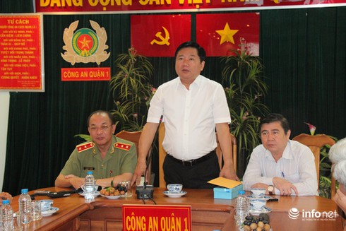 Bí thư Thăng biểu dương Công an Q.1 và tin tưởng sau 3 tháng tội phạm sẽ giảm - ảnh 1