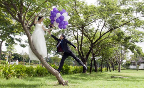 Bộ ảnh cưới lãng mạn của hoa khôi cờ vây - ảnh 7