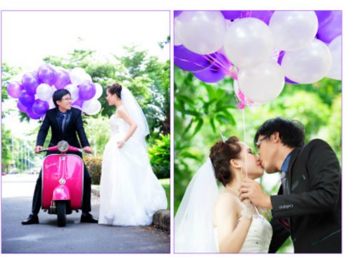 Bộ ảnh cưới lãng mạn của hoa khôi cờ vây - ảnh 6