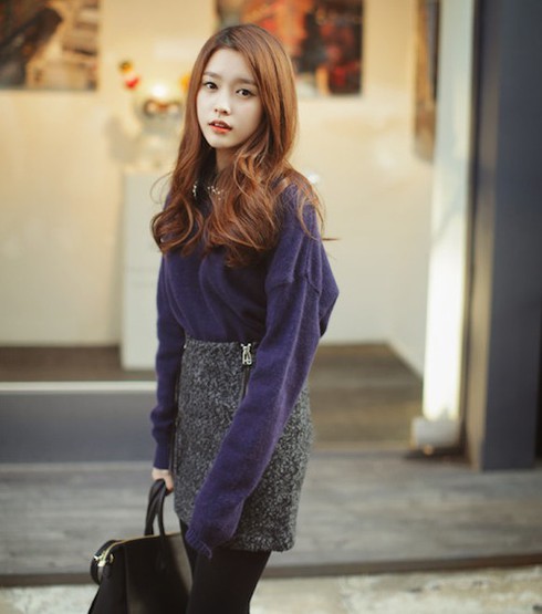 Diện áo len mỏng trẻ trung, phong cách 7