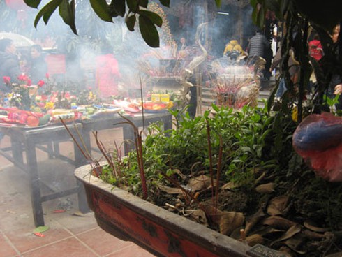 Dân cắm hương xin lộc lung tung khắp Bia Bà - ảnh 7