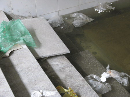 Hầm đi bộ tiền tỷ biến thành ao - ảnh 7