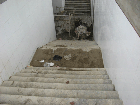 Hầm đi bộ tiền tỷ biến thành ao - ảnh 3