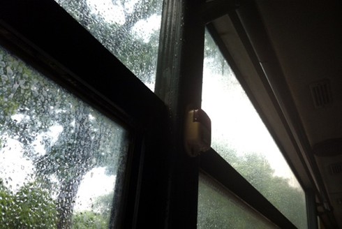 Ảnh, clip: Xe buýt Hà Nội bị... dột - ảnh 1