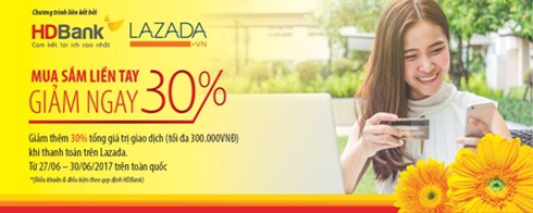 Mua sắm liền tay- Giảm ngay 30% với thẻ HDBank - ảnh 1