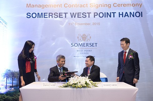 Ascott ký hợp đồng quản lý tòa nhà Somerset West Point Hà Nội - ảnh 2