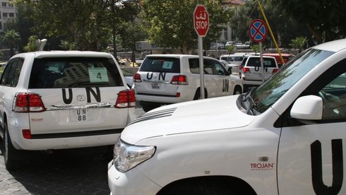 Thanh sát viên Liên Hiệp Quốc bị tấn công ở Syria - ảnh 1