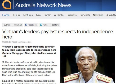 Báo nước ngoài: Lễ tang Đại tướng Võ Nguyên Giáp xúc động hiếm có - ảnh 2