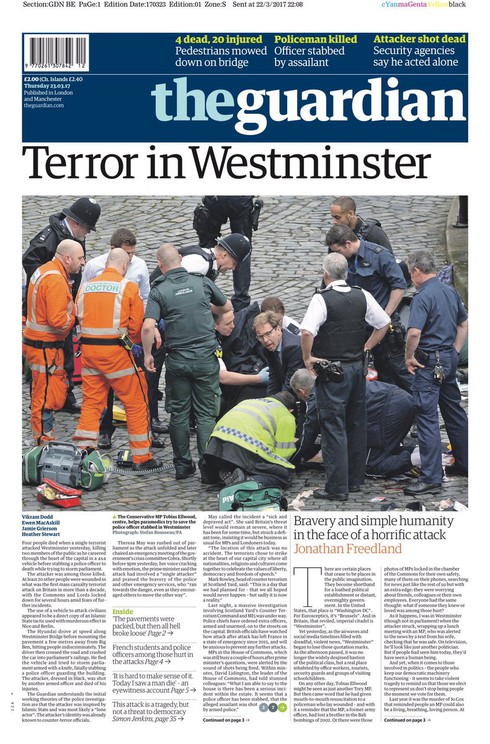 Báo thế giới đưa tin về vụ khủng bố ở London như thế nào? - ảnh 1