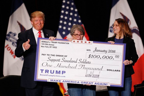 Tiết lộ gây sốc về cách chi tiêu quỹ từ thiện của Donald Trump - ảnh 1