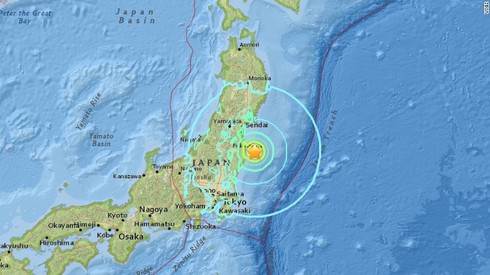 Động đất, sóng thần lại ập đến Fukushima, Nhật Bản - ảnh 1