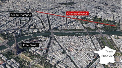 Kẻ nổ súng ở Đại lộ Champs-Elysees là