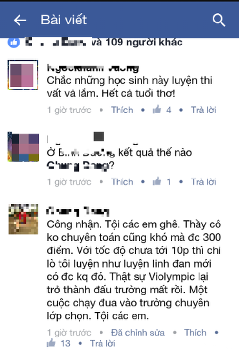 Kết quả thi ViOlympic cấp tỉnh/thành phố: Hà Nội