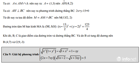 Hà Nội: Đáp án đề thi thử môn Toán THPT quốc gia 2016 - ảnh 10