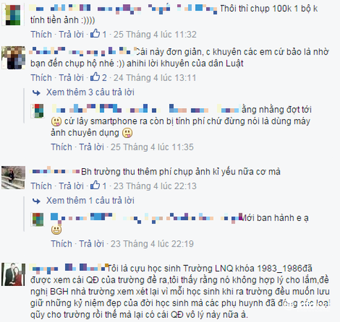 Trả phí cho trường Lương Ngọc Quyến khi chụp ảnh kỷ yếu: Nhiều học sinh bức xúc - ảnh 3