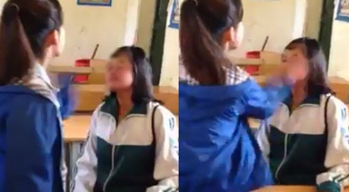 Nữ sinh Mộc Châu tát bạn 52 cái: Do cãi nhau trên mạng xã hội - ảnh 1