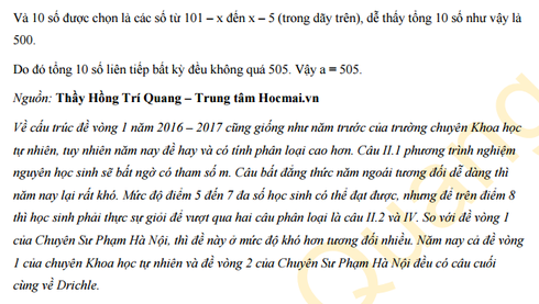 Gợi ý đáp án môn Toán vào lớp 10 khối chuyên Khoa học Tự nhiên vòng 1 năm 2016 - ảnh 13