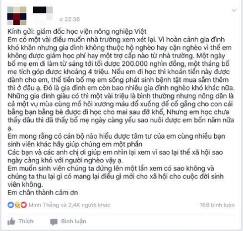 Sinh viên Học viện Nông nghiệp cũng phải