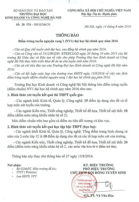 Trường Kinh doanh công nghệ: Chưa trả hồ sơ cho thí sinh để chờ Bộ cấp phép - ảnh 1