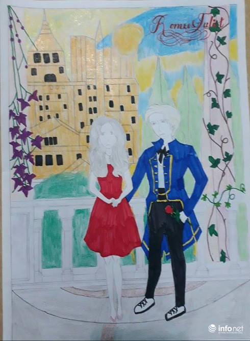 Ngộ nghĩnh những bức tranh minh họa tác phẩm văn học của học sinh - ảnh 14