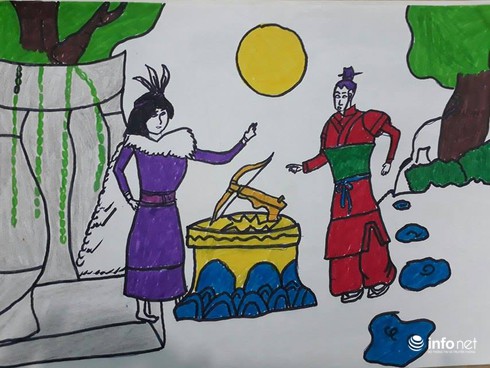 Ngộ nghĩnh những bức tranh minh họa tác phẩm văn học của học sinh - ảnh 16