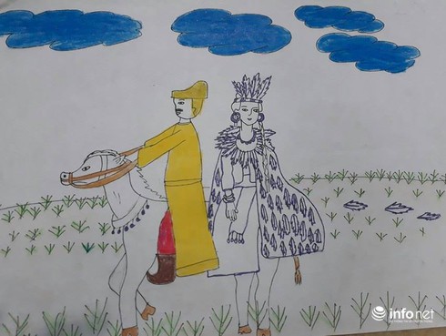 Ngộ nghĩnh những bức tranh minh họa tác phẩm văn học của học sinh - ảnh 17