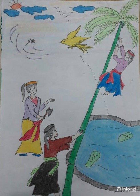 Ngộ nghĩnh những bức tranh minh họa tác phẩm văn học của học sinh - ảnh 18