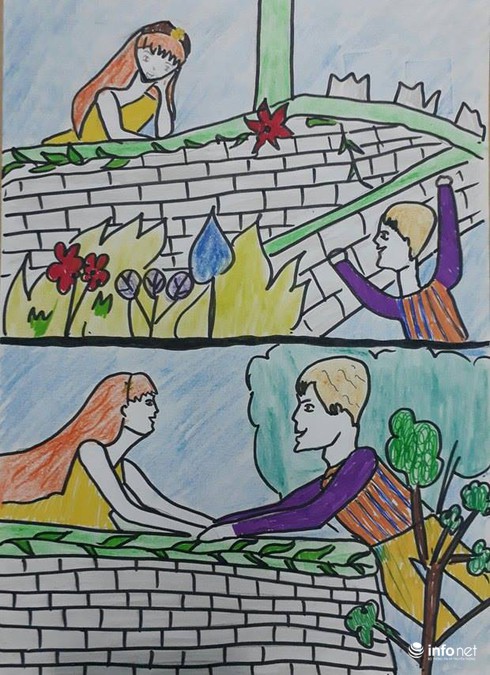 Ngộ nghĩnh những bức tranh minh họa tác phẩm văn học của học sinh - ảnh 15