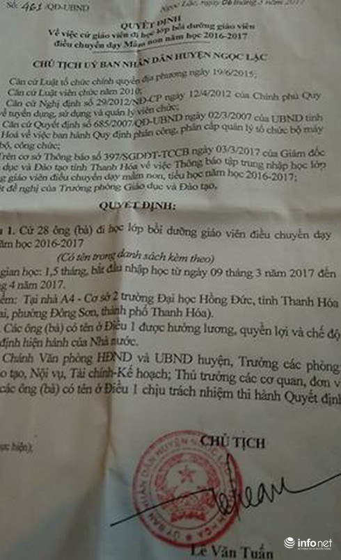 Thanh Hóa: Giáo viên phổ thông bức xúc vì bị điều chuyển xuống dạy mầm non - ảnh 2